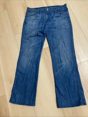 7 For All Mankind Mens Dark Blue Jeans